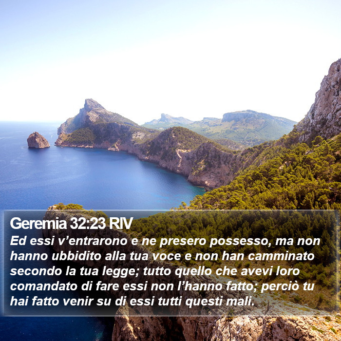 Geremia 32:23 RIV Bible Study