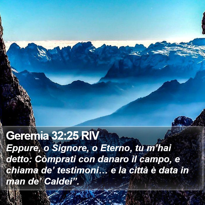 Geremia 32:25 RIV Bible Study