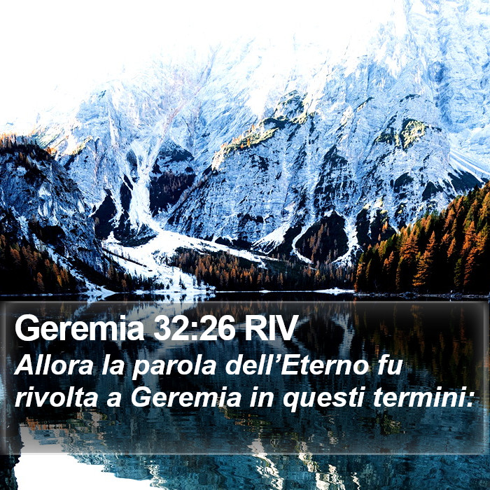 Geremia 32:26 RIV Bible Study