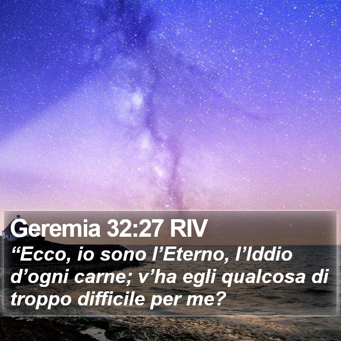 Geremia 32:27 RIV Bible Study