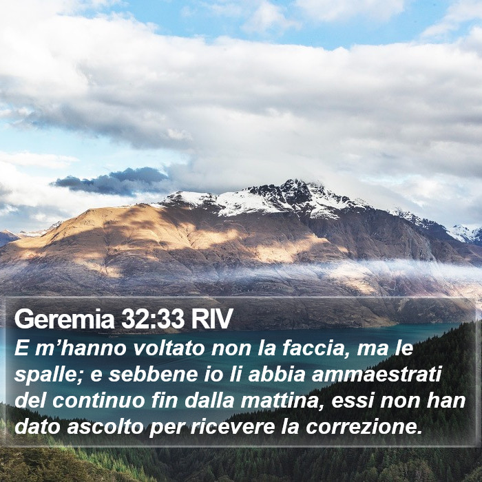 Geremia 32:33 RIV Bible Study