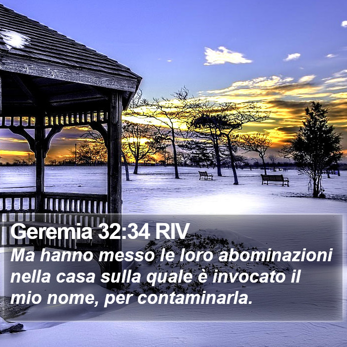 Geremia 32:34 RIV Bible Study