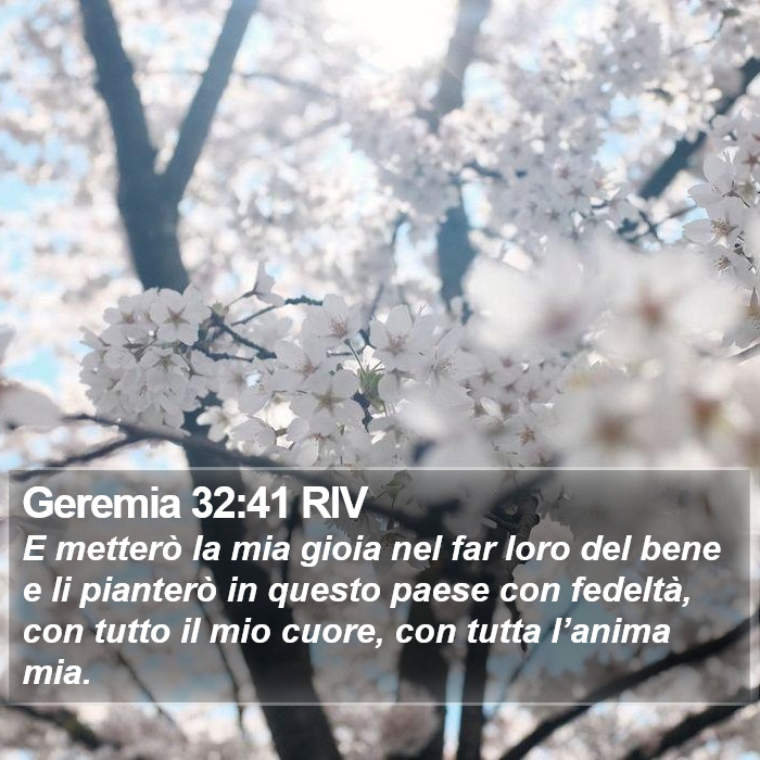Geremia 32:41 RIV Bible Study