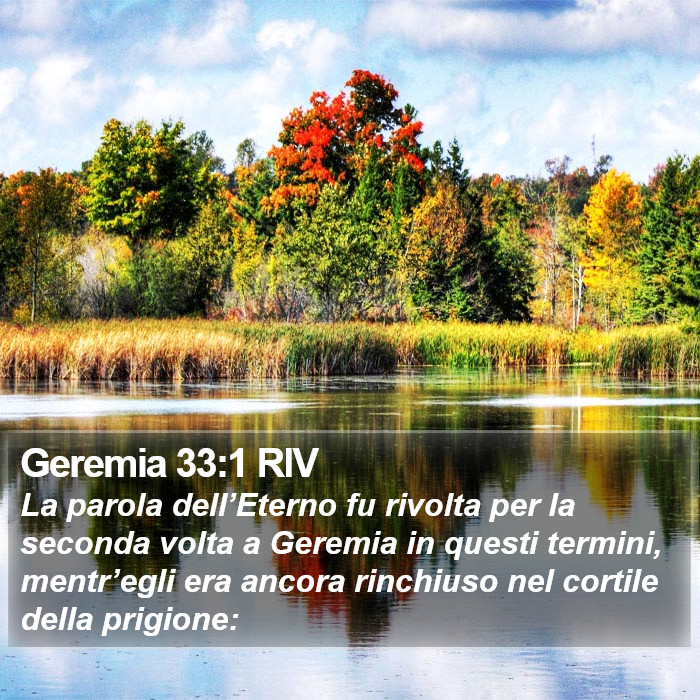 Geremia 33:1 RIV Bible Study