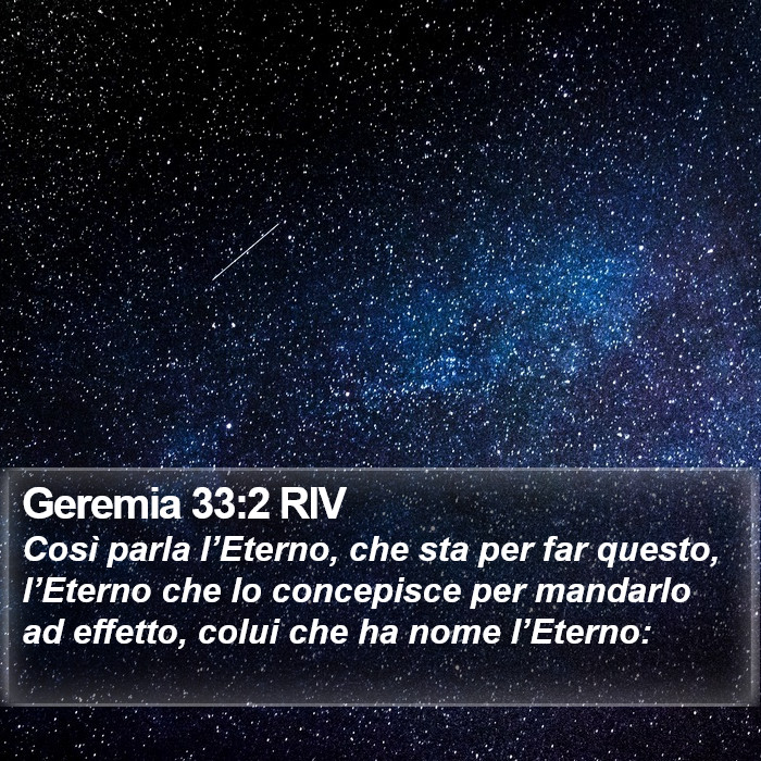 Geremia 33:2 RIV Bible Study