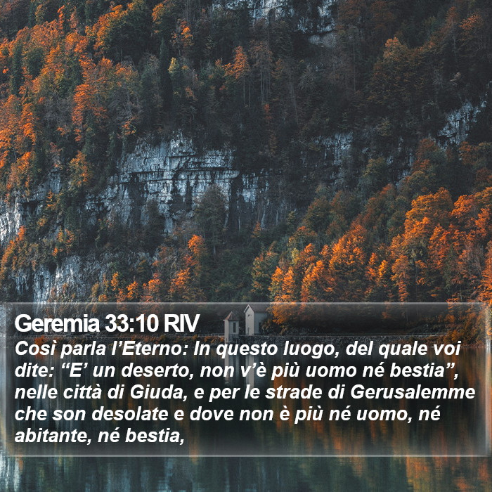 Geremia 33:10 RIV Bible Study