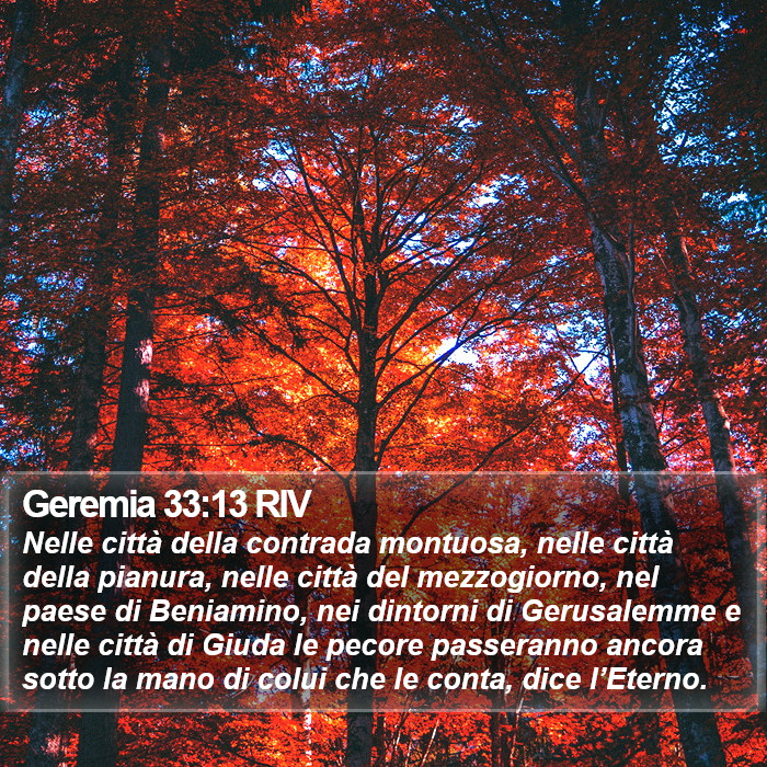 Geremia 33:13 RIV Bible Study