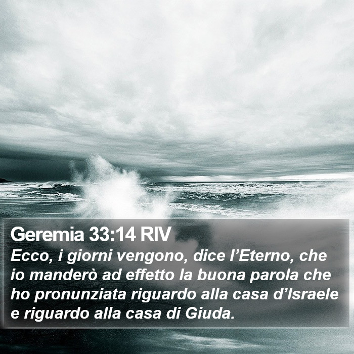 Geremia 33:14 RIV Bible Study