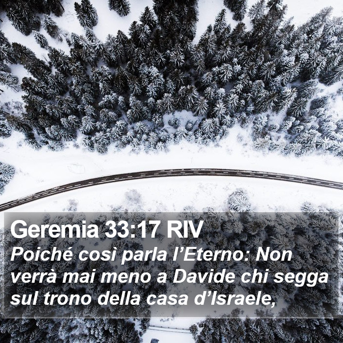 Geremia 33:17 RIV Bible Study