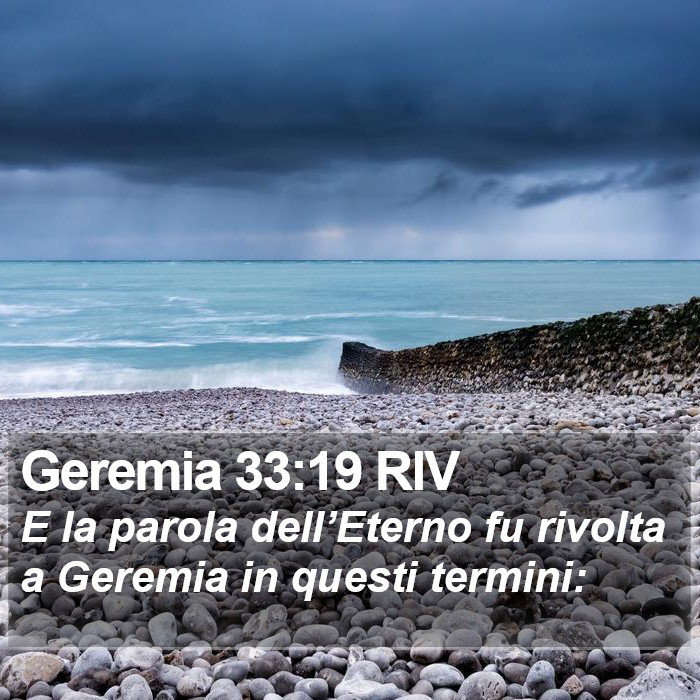 Geremia 33:19 RIV Bible Study