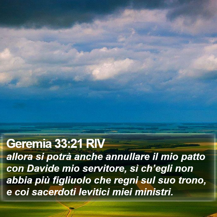 Geremia 33:21 RIV Bible Study