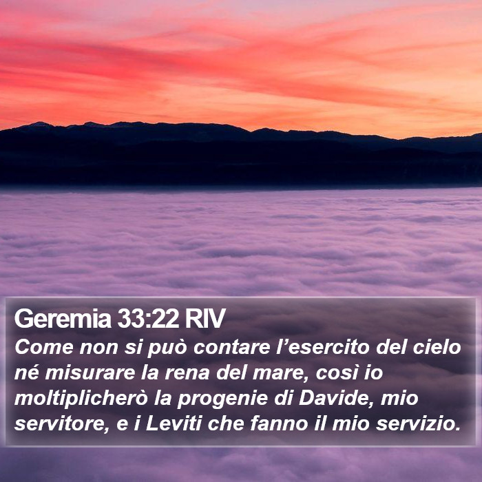 Geremia 33:22 RIV Bible Study