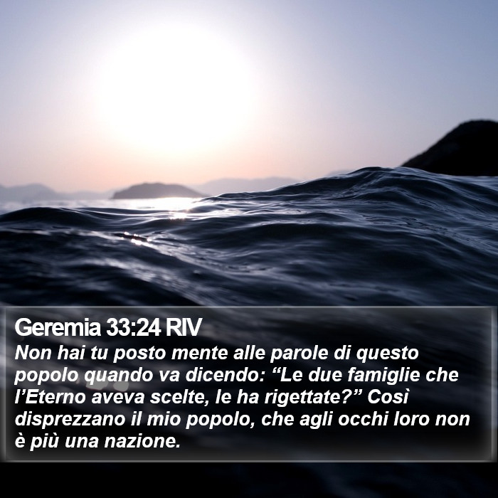 Geremia 33:24 RIV Bible Study