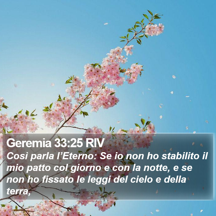 Geremia 33:25 RIV Bible Study