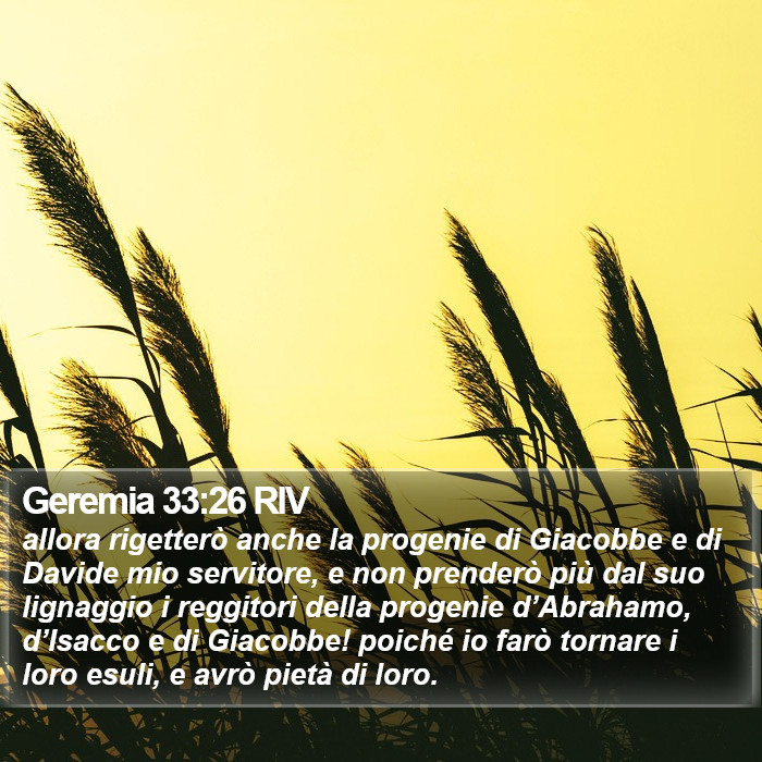 Geremia 33:26 RIV Bible Study