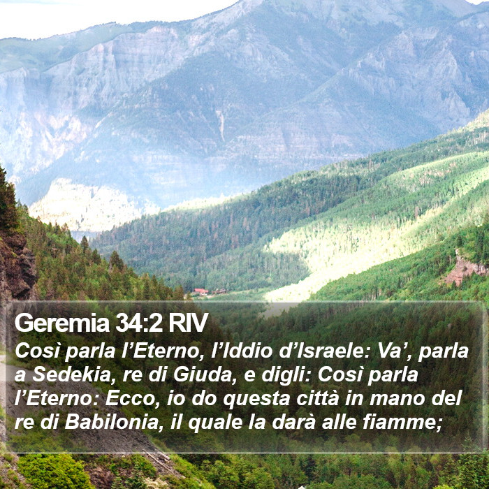 Geremia 34:2 RIV Bible Study