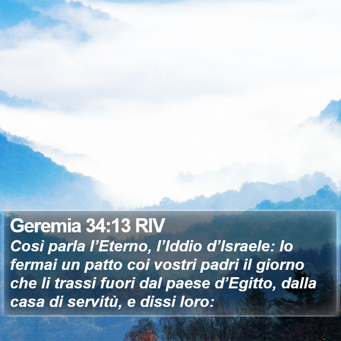 Geremia 34:13 RIV Bible Study