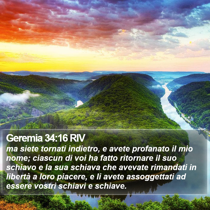 Geremia 34:16 RIV Bible Study