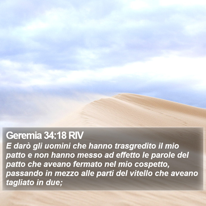 Geremia 34:18 RIV Bible Study