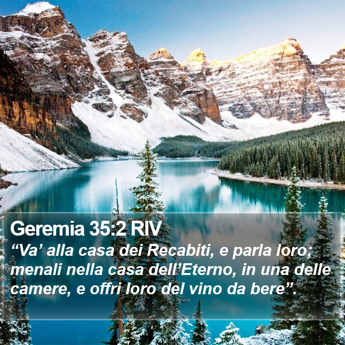 Geremia 35:2 RIV Bible Study