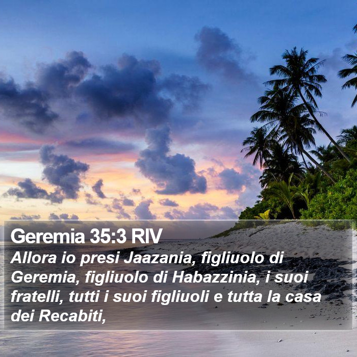 Geremia 35:3 RIV Bible Study