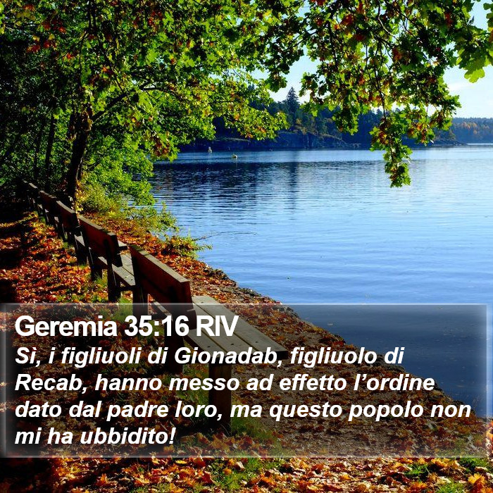 Geremia 35:16 RIV Bible Study