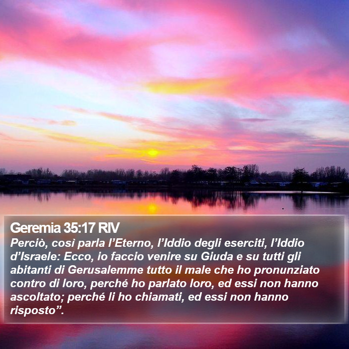 Geremia 35:17 RIV Bible Study