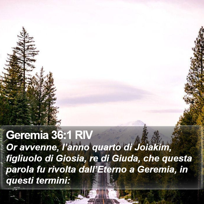 Geremia 36:1 RIV Bible Study