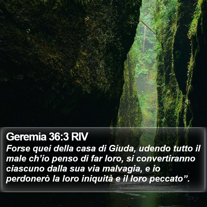 Geremia 36:3 RIV Bible Study