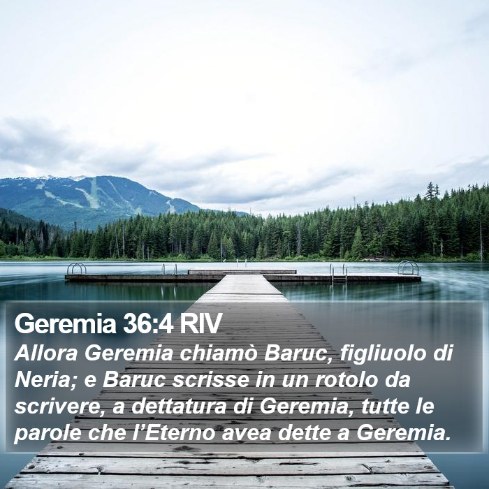 Geremia 36:4 RIV Bible Study