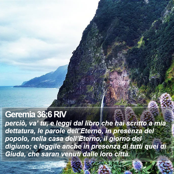 Geremia 36:6 RIV Bible Study