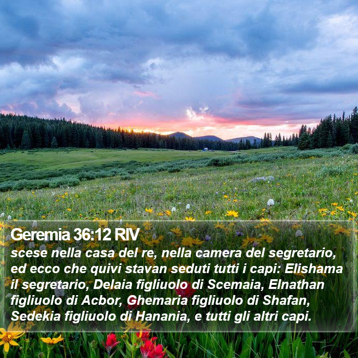 Geremia 36:12 RIV Bible Study