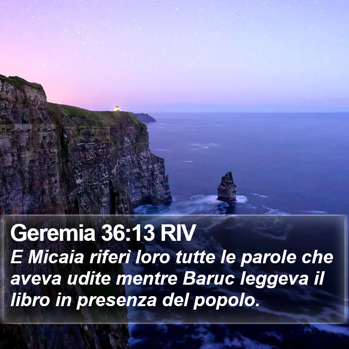 Geremia 36:13 RIV Bible Study