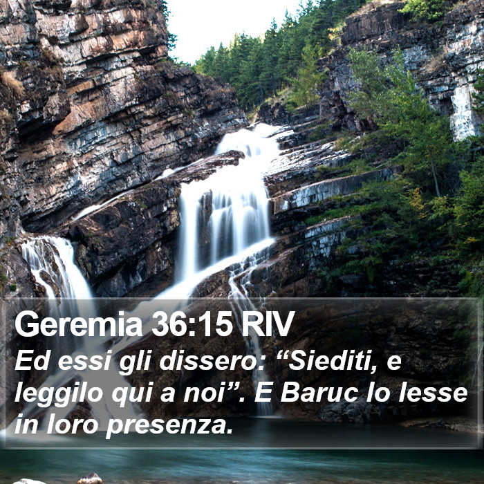 Geremia 36:15 RIV Bible Study