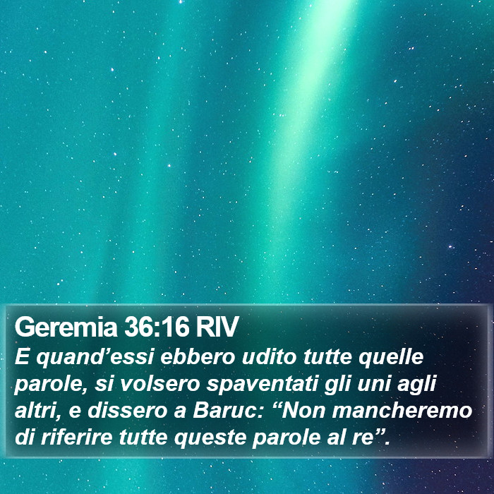 Geremia 36:16 RIV Bible Study