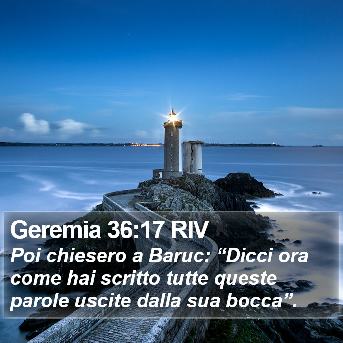 Geremia 36:17 RIV Bible Study