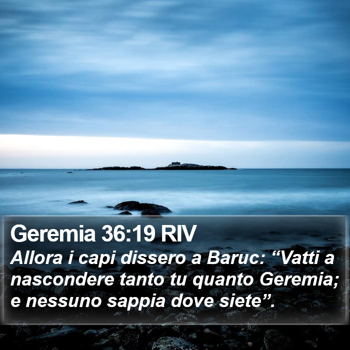 Geremia 36:19 RIV Bible Study