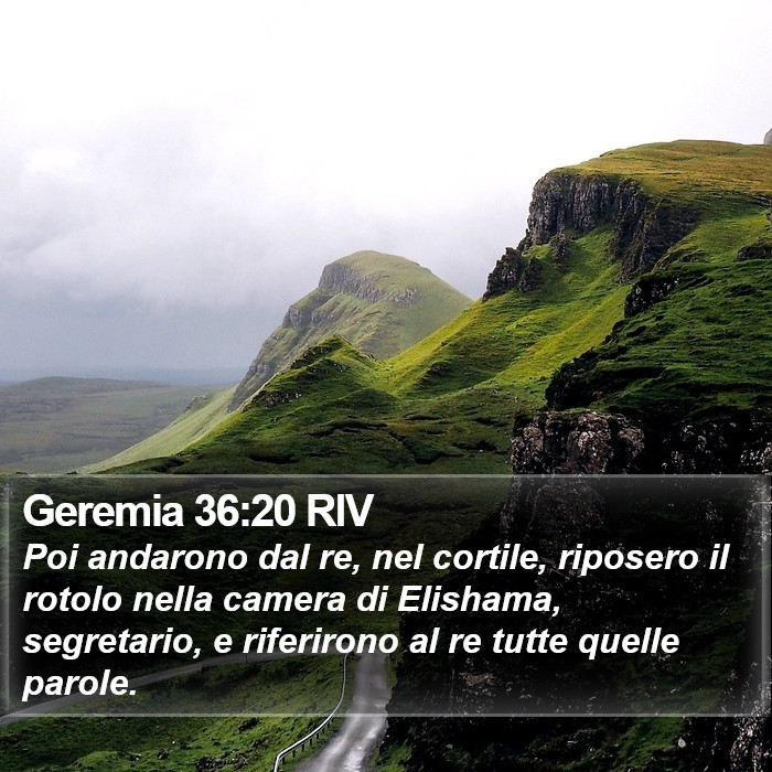 Geremia 36:20 RIV Bible Study