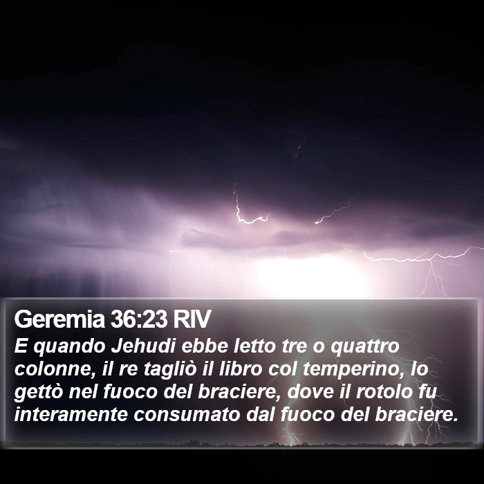 Geremia 36:23 RIV Bible Study