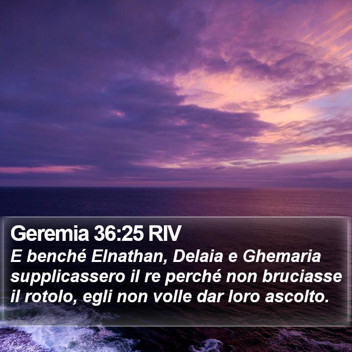 Geremia 36:25 RIV Bible Study