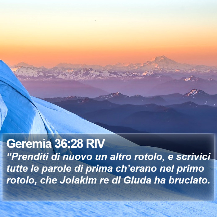 Geremia 36:28 RIV Bible Study