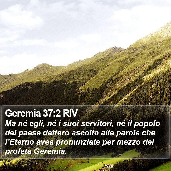 Geremia 37:2 RIV Bible Study