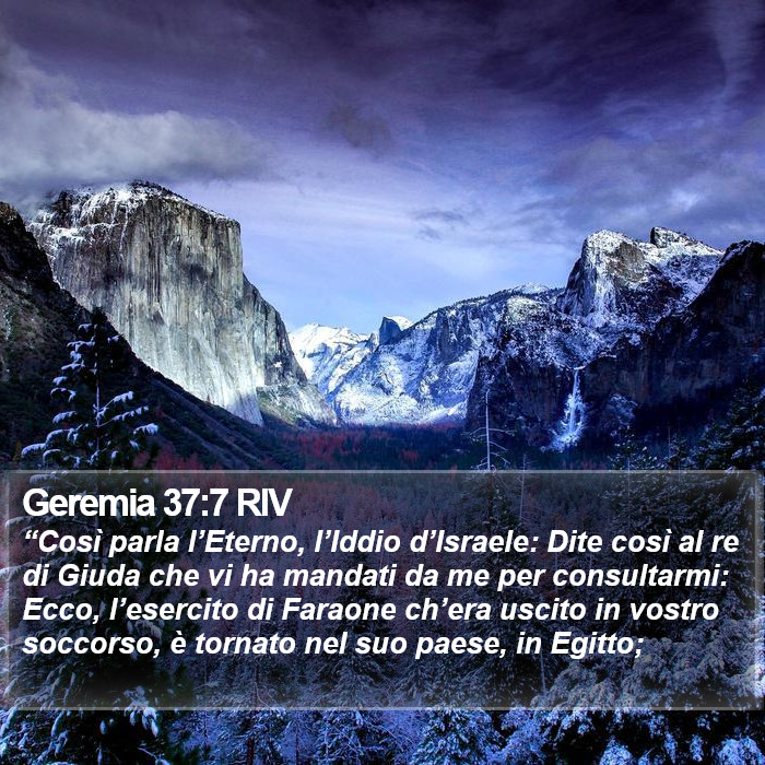 Geremia 37:7 RIV Bible Study