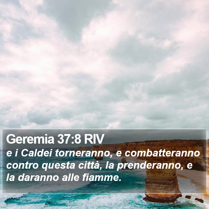 Geremia 37:8 RIV Bible Study
