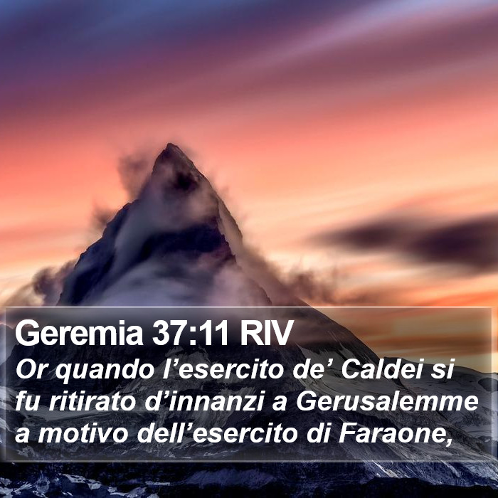 Geremia 37:11 RIV Bible Study