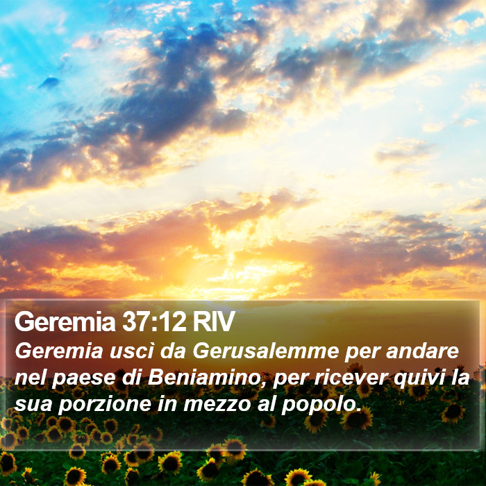 Geremia 37:12 RIV Bible Study