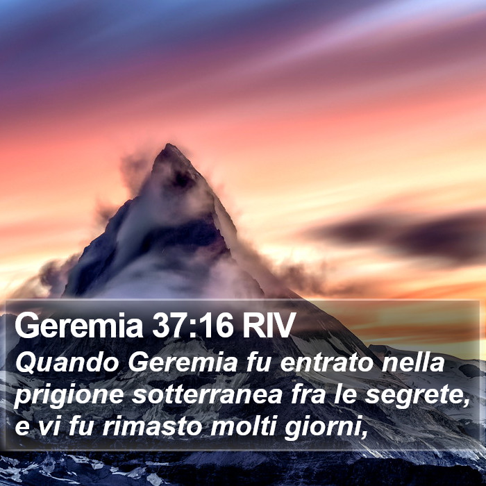 Geremia 37:16 RIV Bible Study