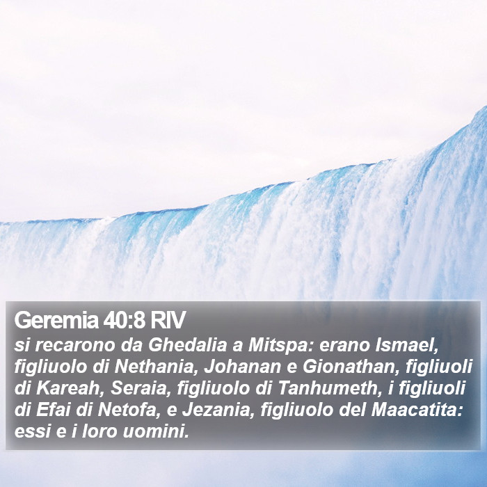 Geremia 40:8 RIV Bible Study