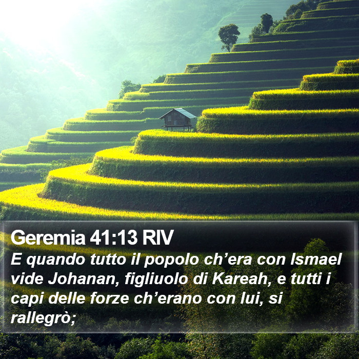 Geremia 41:13 RIV Bible Study