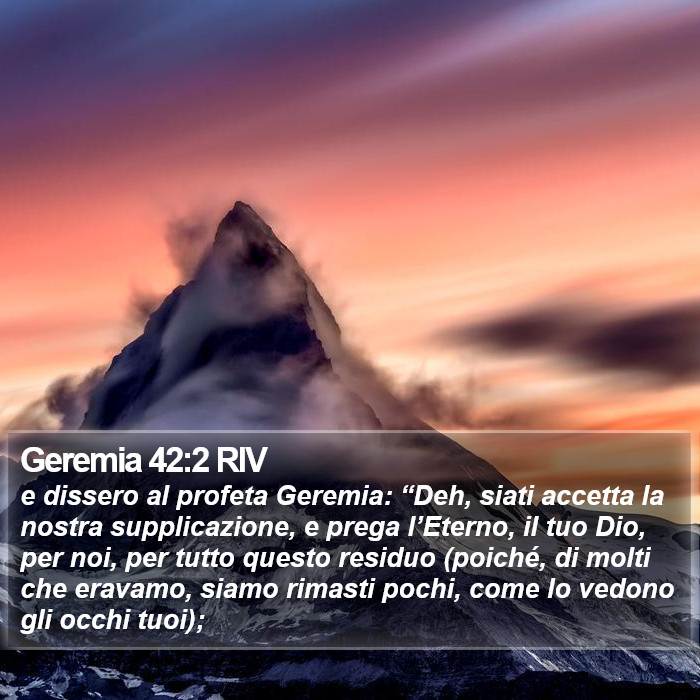 Geremia 42:2 RIV Bible Study